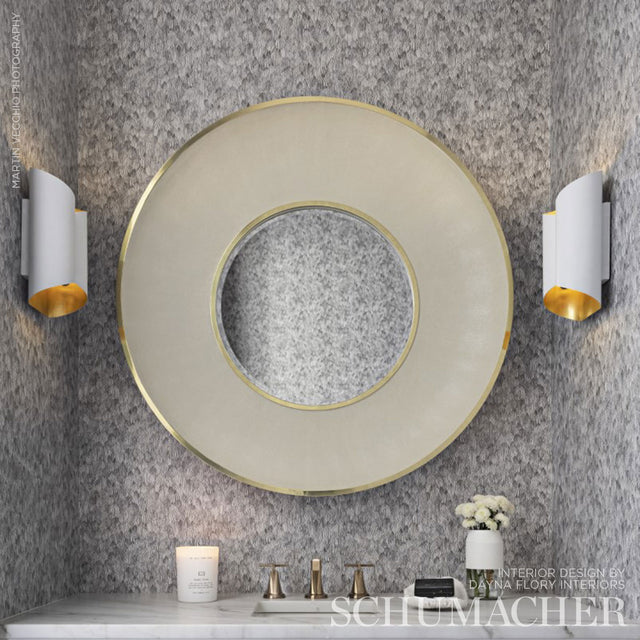 Feathers Zebra by Schumacher Silver Lining Performance Wallcoverings – Schumacher 5008610