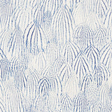 Feathers Indigo by Schumacher Silver Lining Performance Wallcoverings Wallpaper – Schumacher 5008611