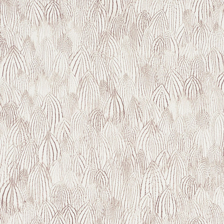 Feathers brown wallpaper with a nature-inspired feather pattern by Schumacher