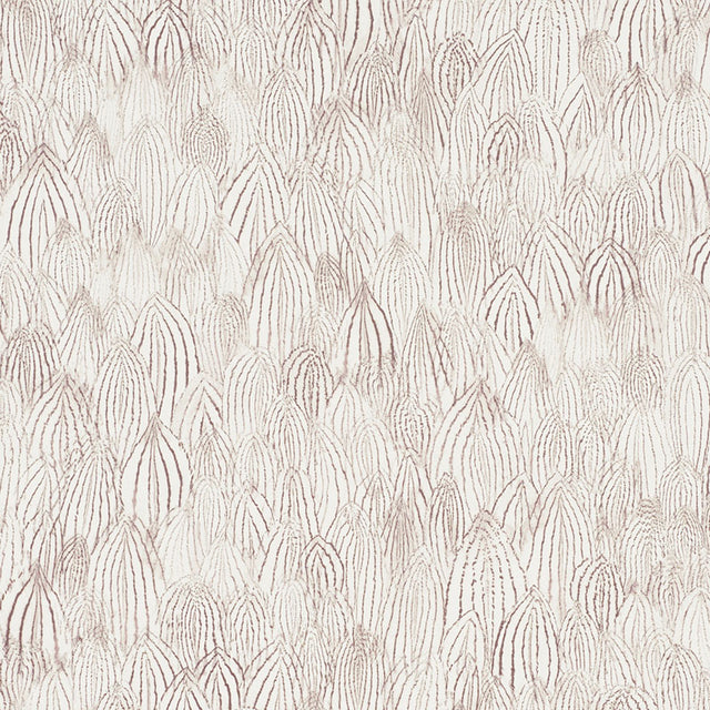 Feathers brown wallpaper with a nature-inspired feather pattern by Schumacher