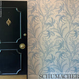 Ocean Toile Delft Blue by Schumacher Undersea Botanical Toile Wallpaper – Schumacher 5008720