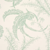 Ocean Toile Eucalyptus on Linen by Schumacher Scenic Undersea Toile Wallpaper – Schumacher 5008721