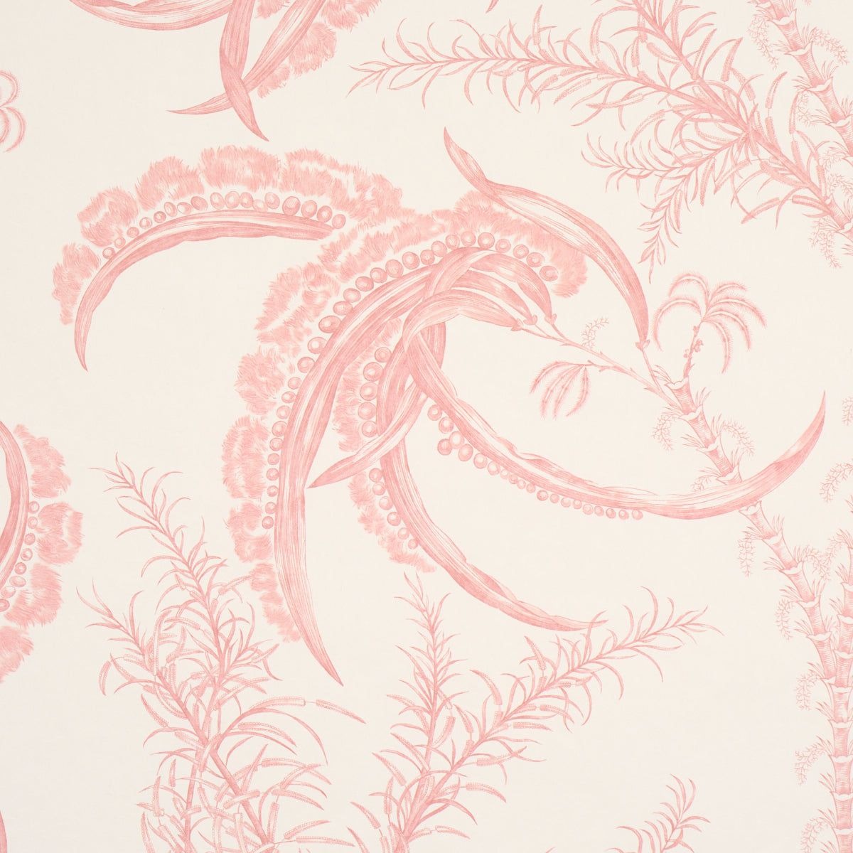 Ocean Toile Coral by Schumacher Undersea Toile Wallpaper – Schumacher 5008723