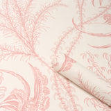 Ocean Toile Coral by Schumacher Undersea Toile Wallpaper – Schumacher 5008723
