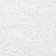 Mizu Grey swirling garden fantasia surface-printed wallpaper by Schumacher, inspired by Japanese woodblocks, shown in styled and detail views.