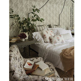 Millicent Grisaille by Schumacher Delicate Floral Vintage Wallpaper – Schumacher 5008810