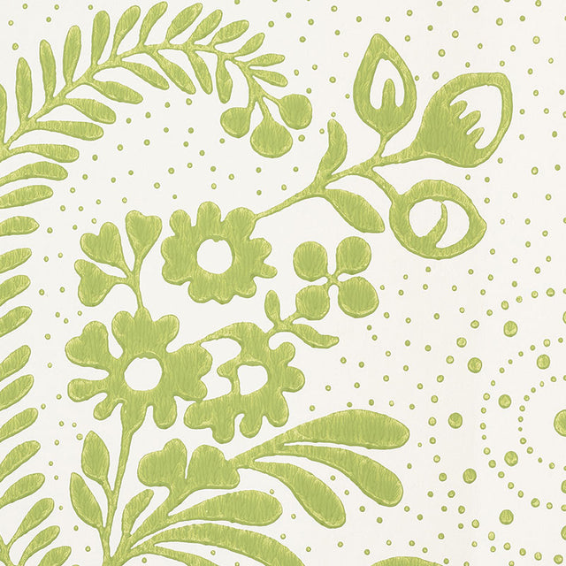 Millicent Leaf by Schumacher Delicate Vintage Floral Wallpaper – Wallflowers Collection 5008811
