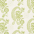 Millicent Leaf wallpaper by Schumacher, a delicate green floral pattern with vintage appeal, designed by Vogue Living.