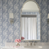 Millicent Delft by Schumacher Delicate Vintage Floral Wallpaper – Schumacher 5008813