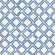 Dina Paperweave wallpaper in cobalt blue, featuring a small-scale trellis design with painterly lattice on a textured ground.