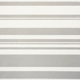 Horizon Paperweave wallpaper in grey and white horizontal stripes, textured paper weave by Schumacher
