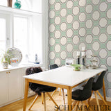 Octavia Sisal Jade by Schumacher Geometric Greek Key Wallpaper – Schumacher 5008934
