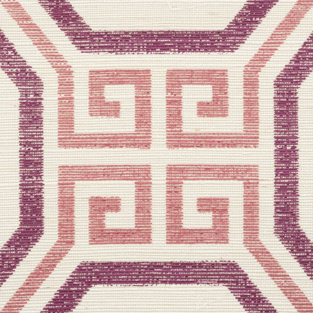 Octavia Sisal Cinnabar by Schumacher Geometric Wallpaper – Schumacher 5008935