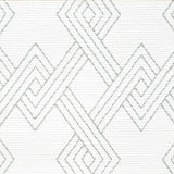 Hix Embroidered Paperweave Grey by Schumacher Textured Geometric Wallpaper – Schumacher 5008950