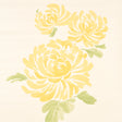 Hana Sisal wallpaper in yellow with painterly chrysanthemum blossoms on a sisal ground by Schumacher.