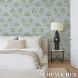 Tree River Mineral by Schumacher Japanese Art Deco Scenic Wallpaper – Schumacher 5009102