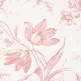 Toile de Fleurs Pink Floral Ogee Wallpaper Pink by Schumacher – 5009123