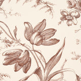 Toile de Fleurs Fawn by Schumacher Classic Floral Ogee Wallpaper – Schumacher 5009124