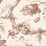 Toile de Fleurs Fawn by Schumacher Classic Floral Ogee Wallpaper – Schumacher 5009124
