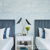 Cloud Toile Mineral by Schumacher Modern Glamour Wide-Width Scenic Wallpaper – Schumacher 5009132