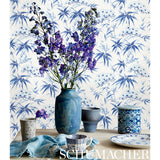 Arita Floral Porcelain by Schumacher Painterly Botanical Wallpaper – Schumacher 5009140