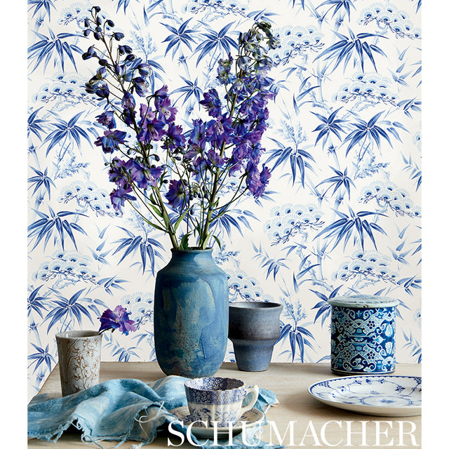 Arita Floral Leaf Botanical Wallpaper – Schumacher 5009141