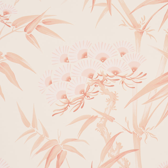 Arita Floral Rose by Schumacher Painterly Botanical Wallpaper – Schumacher 5009142