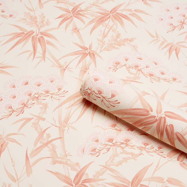 Arita Floral Rose by Schumacher Painterly Botanical Wallpaper – Schumacher 5009142
