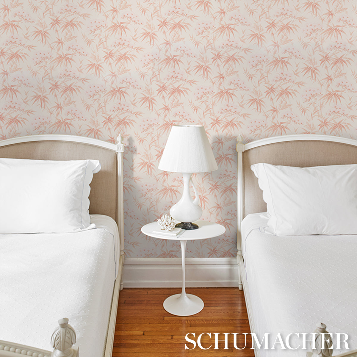 Arita Floral Rose by Schumacher Painterly Botanical Wallpaper – Schumacher 5009142