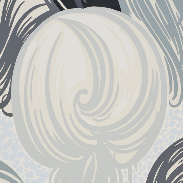 Plumes Grisaille by Schumacher Whimsical Ostrich Feather Wallpaper – Schumacher 5009151