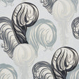 Plumes Grisaille wallpaper by Schumacher featuring whimsical ostrich feather sprays in a stylish Art Deco design.