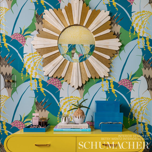Ananas Peacock Tropical Pineapple Wallpaper – Schumacher 5009170