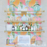 Ananas Tropical Pineapple & Banana Leaf Wallpaper Oranges Schumacher 5009172