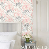 Plumes et Rubans Blue Wallpaper by Schumacher – Fashion Forward Collection 5009180