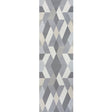 Deco Diamonds Panel wallpaper in Dove by Clements Ribeiro for Schumacher, geometric modernist mural effect in grey and neutral tones.