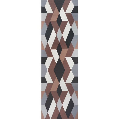 Deco Diamonds Panel wallpaper in Carbon by Clements Ribeiro for Schumacher, geometric modern wallcovering with bold diamond shapes.