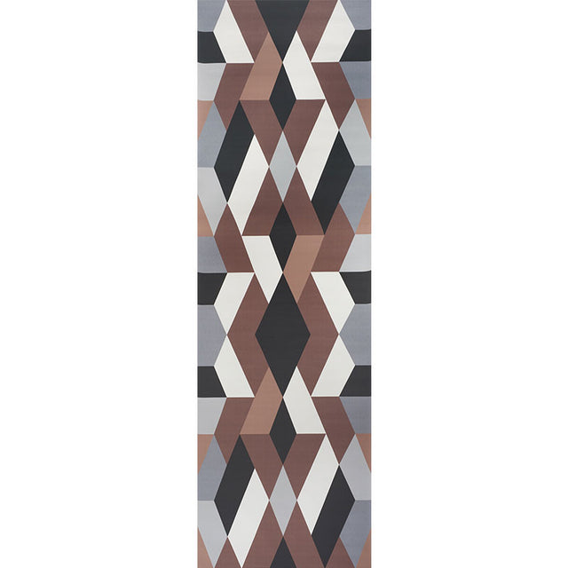 Deco Diamonds Panel wallpaper in Carbon by Clements Ribeiro for Schumacher, geometric modern wallcovering with bold diamond shapes.