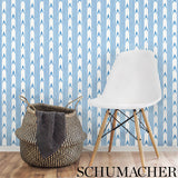 Santa Barbara Ikat Indigo by Schumacher Mark D. Sikes Designer Wallpaper – Schumacher 5009220