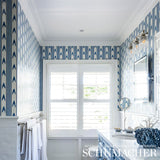 Santa Barbara Ikat Indigo by Schumacher Mark D. Sikes Designer Wallpaper – Schumacher 5009220