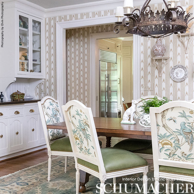 Santa Barbara Ikat Neutral by Schumacher Mark D. Sikes Collection Wallpaper – Schumacher 5009222