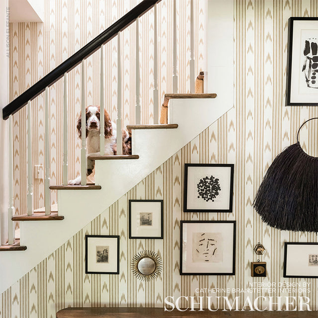 Santa Barbara Ikat Neutral by Schumacher Mark D. Sikes Collection Wallpaper – Schumacher 5009222