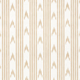 Santa Barbara Ikat wallpaper in neutral by Schumacher, shown in various interior settings with a classic ikat stripe pattern.