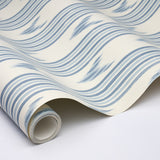 Santa Barbara Ikat China Blue by Schumacher Mark D. Sikes Designer Wallpaper – Schumacher 5009223