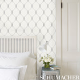 DISO Parchment Trellis Wallpaper by Schumacher – Designer David Oliver 5009231