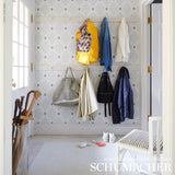 ASOLO Blue Trellis Geometric Wallpaper by David Oliver – Schumacher 5009240