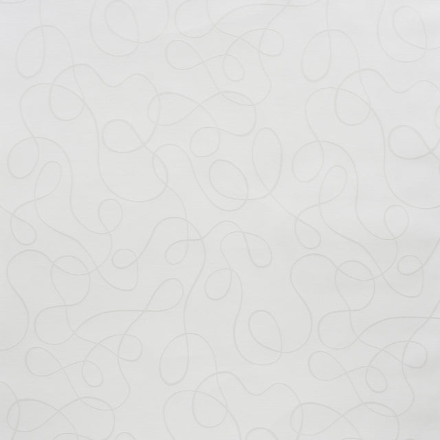 Copeland Platinum swirling calligraphic jacquard weave wallcovering by Schumacher