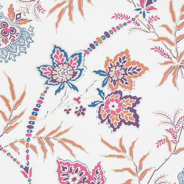 Emperor's Vine Aubergine by Schumacher Ottoman Chic Collection Wallpaper – Schumacher 5009291