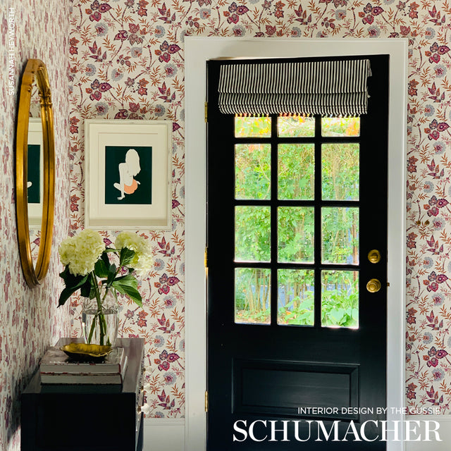 Emperor's Vine Aubergine by Schumacher Ottoman Chic Collection Wallpaper – Schumacher 5009291