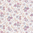 Emperor's Vine Aubergine wallpaper with scrolling vines, leaves, and flowers in a mid-scale, exotic pattern by Schumacher.