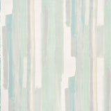 Watercolor Celadon by Miles Redd for Schumacher – abstract watercolor stripe wallpaper in soft green and neutral tones
